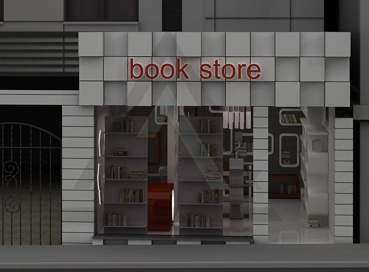 پروژه تهرانپارس ، طراحی نما فروشگاه کتاب